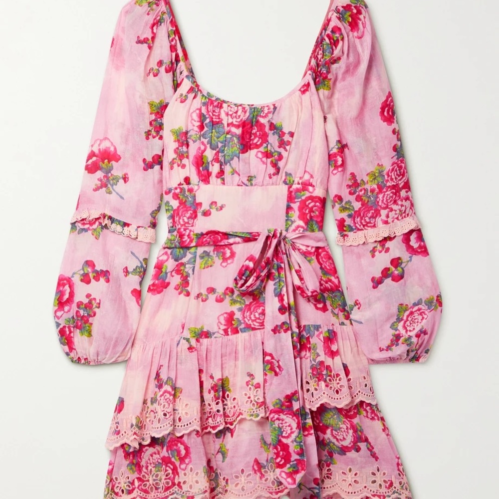 Loveshackfancy Ambrosia Floral Long Sleeve Mini
